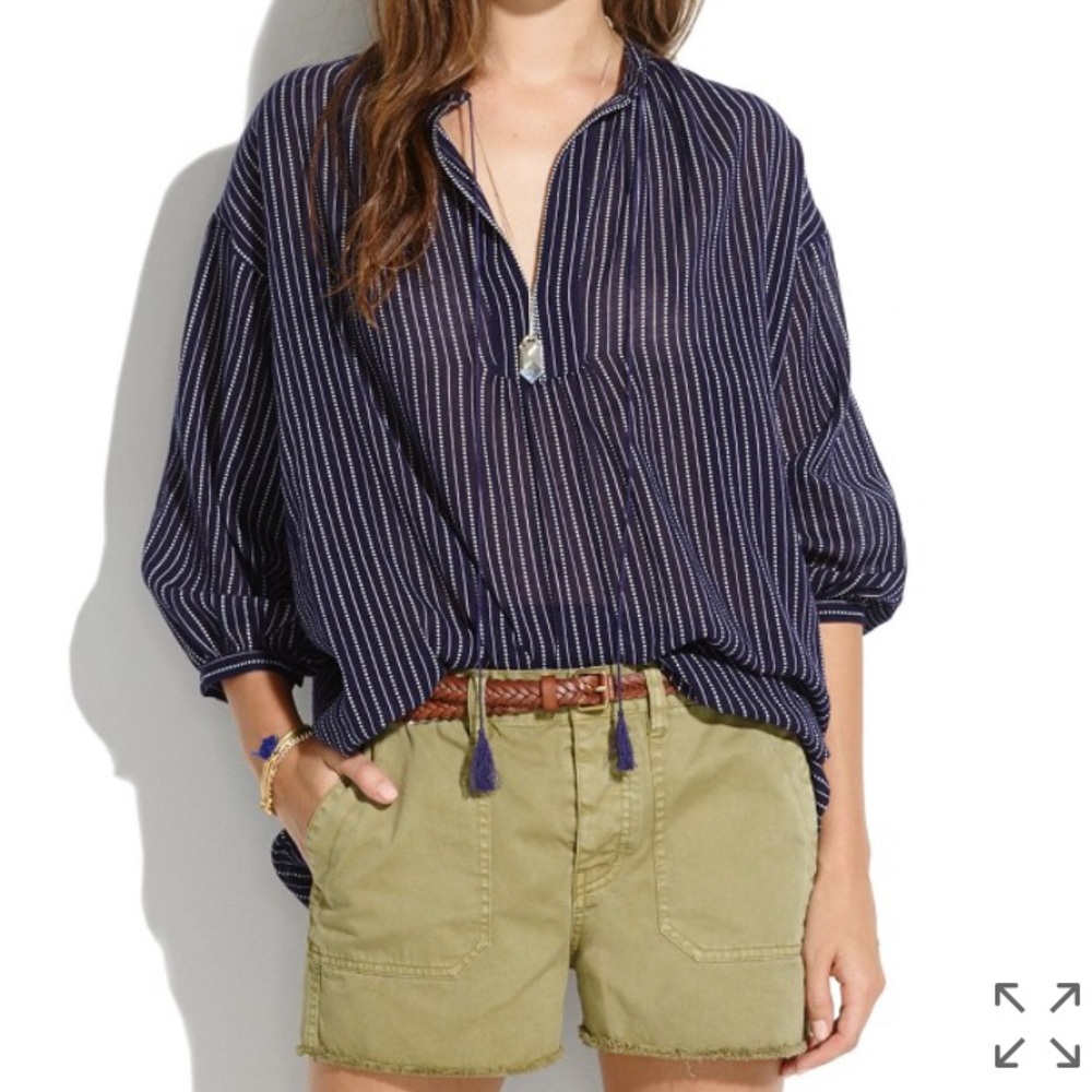 Madewell Openview Tunic In Dotted Line - Fits XS-L
